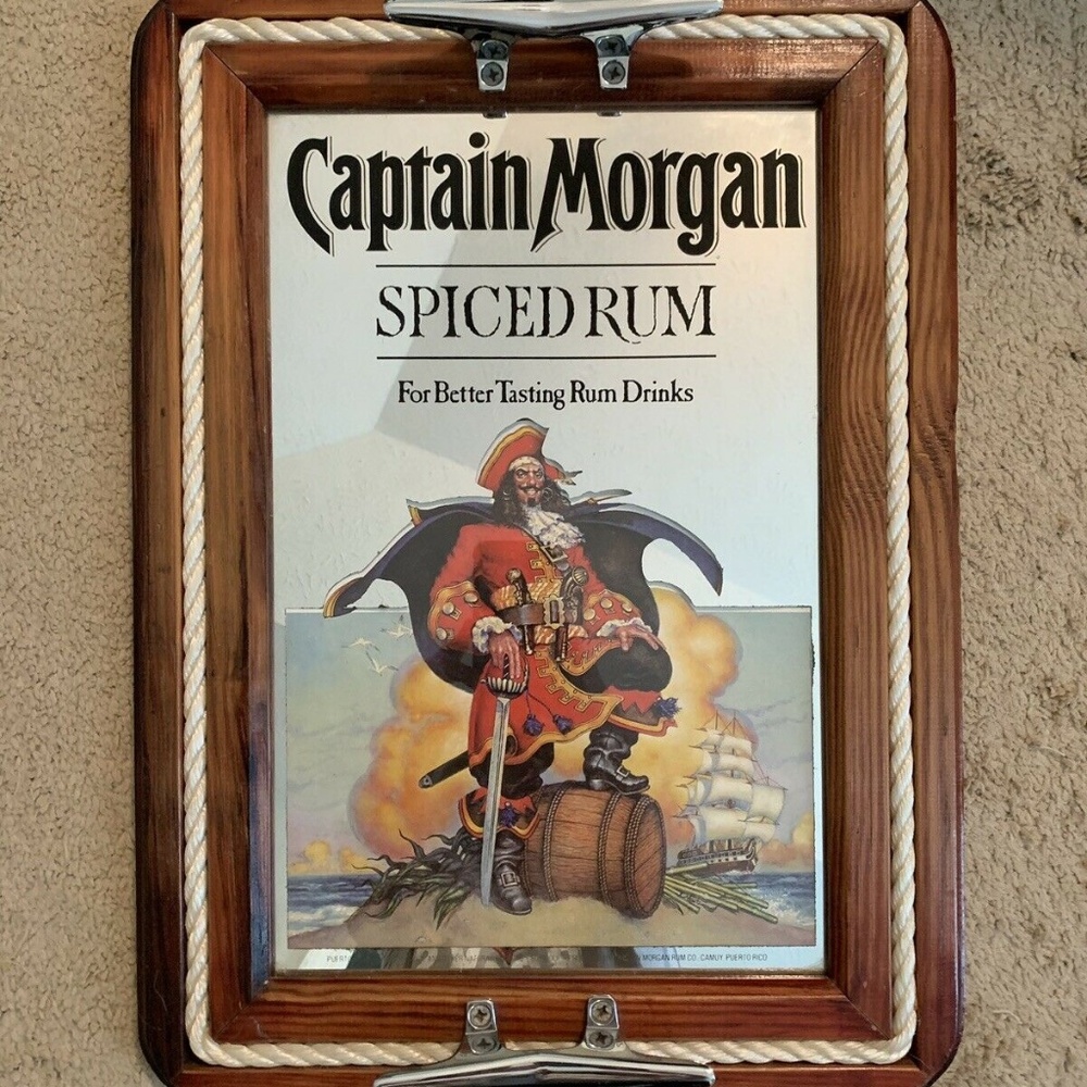 Captain Morgan Spiced Rum Bar Mirror